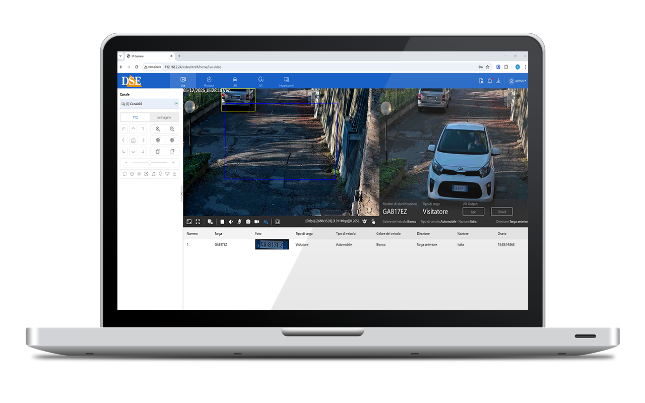 Controllo telecamera IP da browser